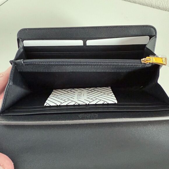 NWT Furla Metropolis Leather Colorblock Continental Wallet in Maroon Brown Slate - Picture 6 of 10